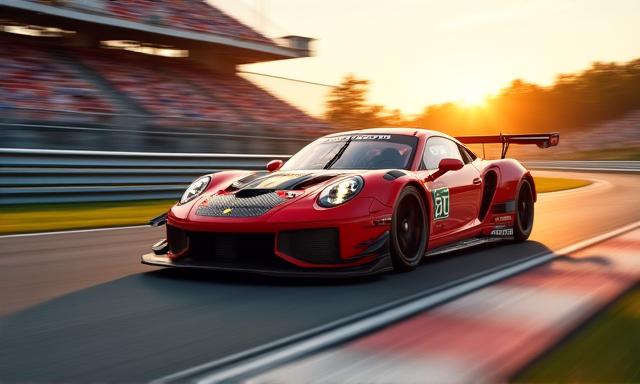 Course automobile haute performance sur circuit