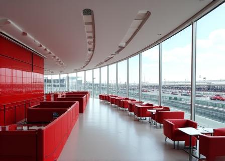 Espace hospitalité lounge au bord du circuit