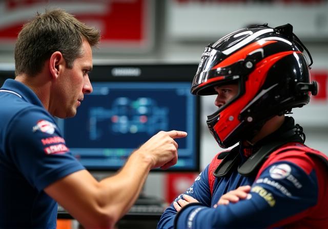 Coach professionnel expliquant la télémétrie