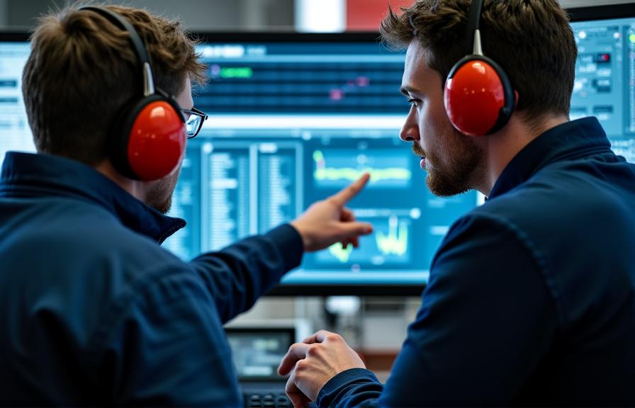 Mélange de technologie et de travail humain dans un garage de course